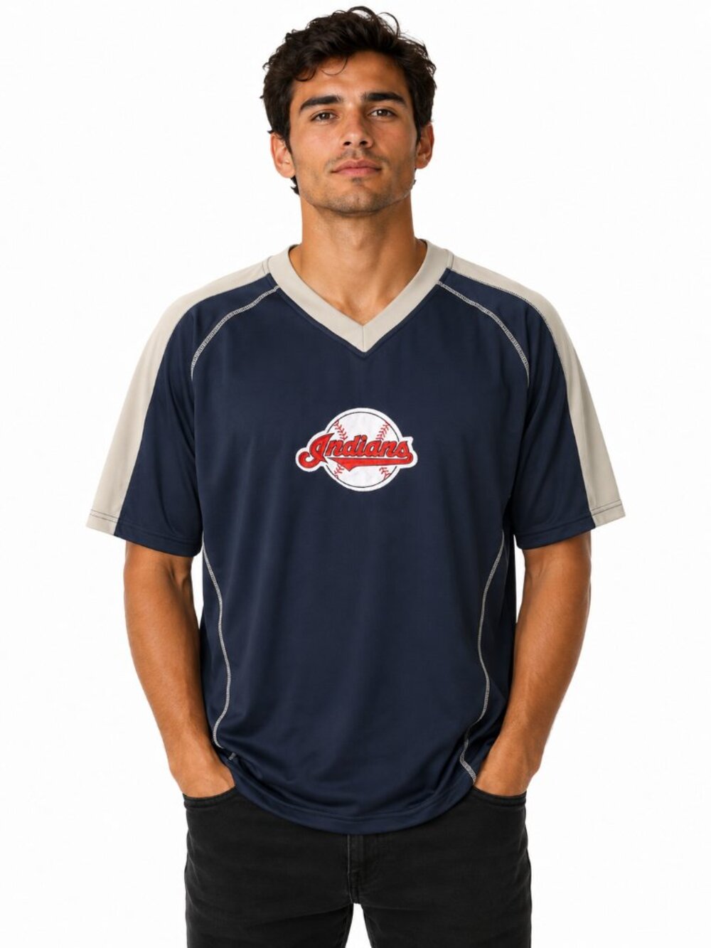 Cleveland Indians Mens Jersey Size XL Pullover True Fan Series New